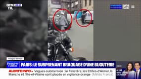 Braquage d'une bijouterie à Paris: les auteurs filmés lors de leur fuite avec le butin