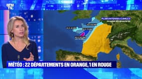 Météo: 22 départements en orange, 1 en rouge - 02/10