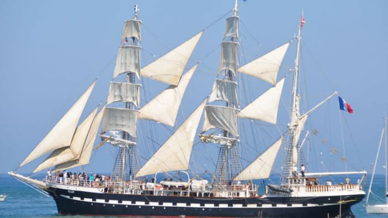 Le Belem au large des côtes basques en 2012