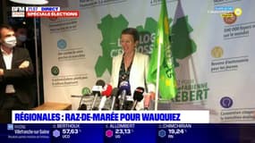 "Ce soir j’ai la responsabilité de rassembler toutes les forces citoyennes, les forces de gauches, les forces écologistes et humanistes", affirme Fabienne Grebert, tête de liste EELV