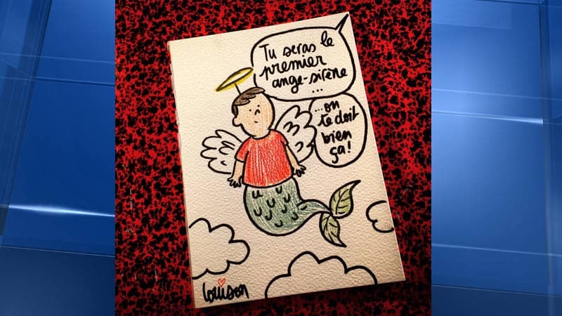 Le dessin de l'artiste française Louison en hommage à Aylan Kurdi.