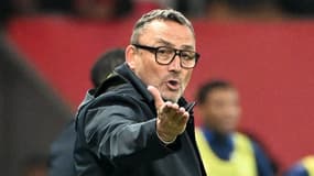 L'entraîneur de Nice Franck Haise face à Strasbourg le 24 octobre 2024