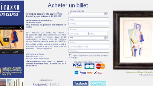 Un Picasso pour 100 euros, voilà tout l'objet d'une tombola organisée pour aider à reconstruire Tyr.