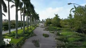 Un drone filme les rues de Fort Lauderdale en Floride après le passage de l'ouragan Irma