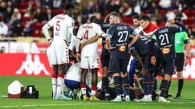 La réaction des joueurs de l'OM et de Monaco après la grave blessure d'Harit, le 13 novembre 2022