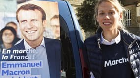 Tiphaine Auzière, lors de la campagne d'Emmanuel Macron