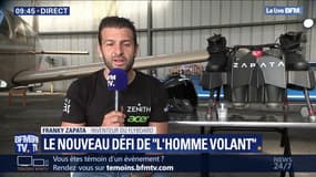 Pour traverser la Manche avec son flyboard, Franky Zapata doit "maintenir une vitesse de 140 km/h pendant plus de 8 minutes"