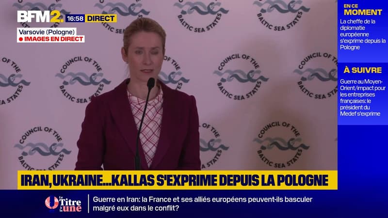 Guerre au Moyen-Orient: "Pour l'Europe, c'est un moment dangereux", dit Kaja Kallas, vice-présidente de la Commission européenne