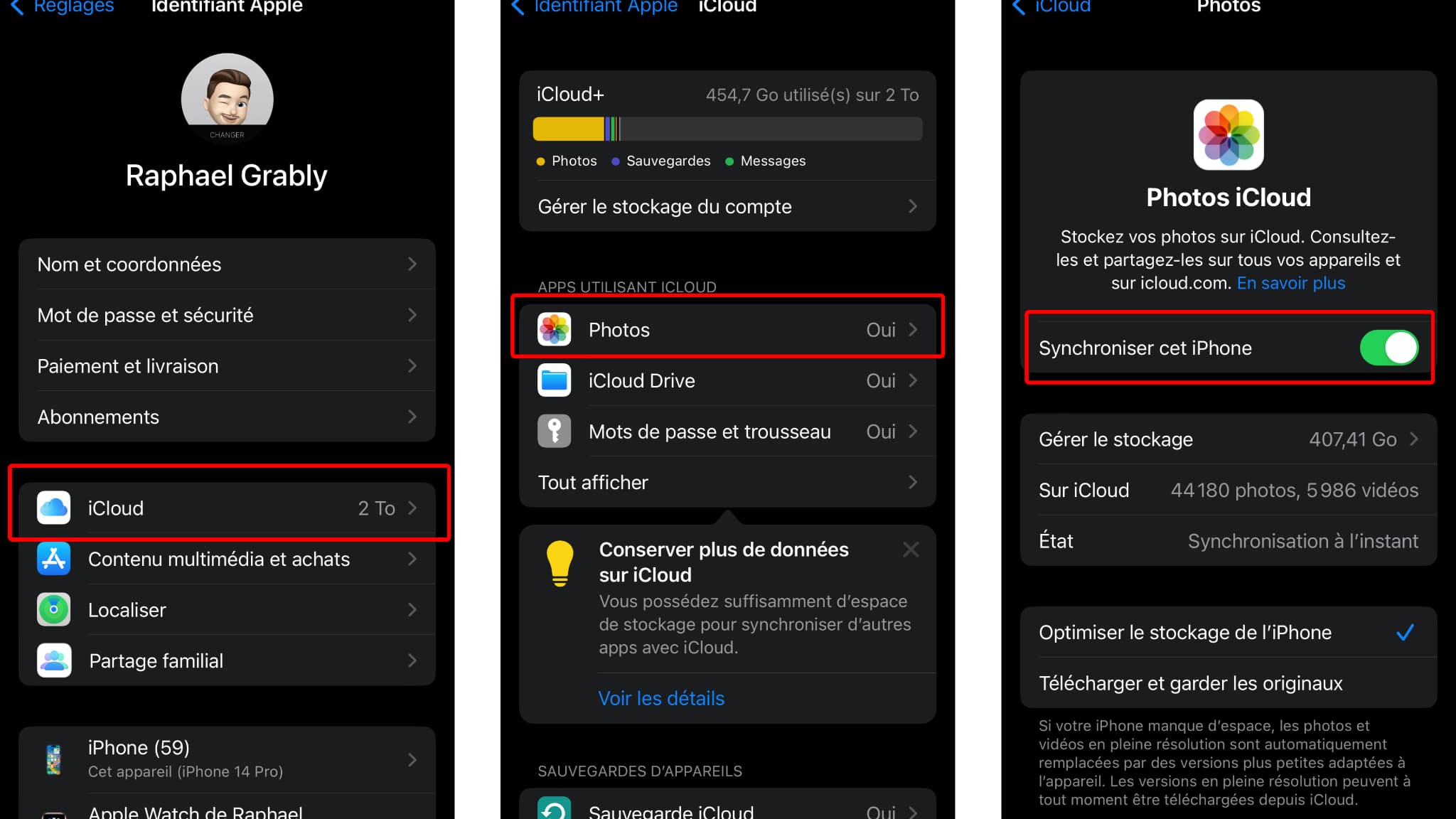 Les étapes à suivre pour consulter l'état de synchronisation de ses photos sur iCloud