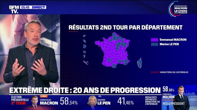 Présidentielle 2022: les départements où Marine Le Pen est arrivée en tête