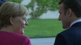 Angela Merkel et Emmanuel Macron à Berlin. 
