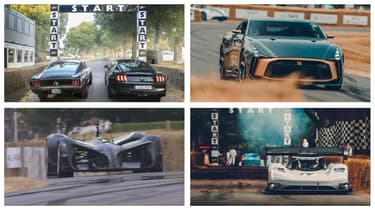 Nouveaux et anciens modèles se sont succédé sur la piste lors de l'édition 2018 du Festival of Speed de Goodwood.