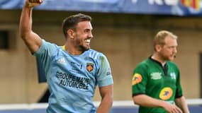 L'arrière de Perpignan, Melvyn Jaminet, après la victoire en finale de Pro D2 contre Biarritz, à Montpellier, le 5 juin 2021