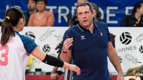Cyril Ong, coach des volleyeuses nantaises, février 2023
