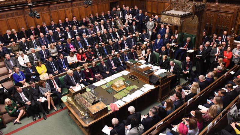 Le Parlement britannique lors du vote sur l'accord de Brexit, samedi 19 octobre 2019.