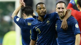 Patrice Evra et Franck Ribéry en équipe de France