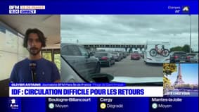 Île-de-France: le trafic est déjà très chargé au péage de Saint-Arnoult 