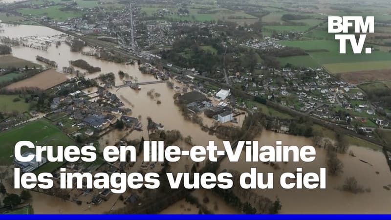 Crues en Ille-et-Vilaine: les images vues du ciel