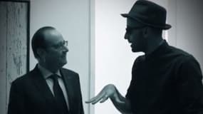 François Hollande rencontre l'artiste JR