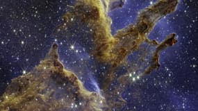 Les piliers de la création capturés par le télescope James Webb. 