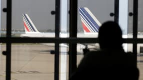 Une grève des pilotes d'Air France a cloué au sol la moitié des vols de la compagnie, lundi 15 septembre 2014.