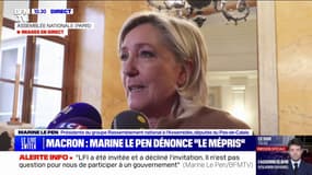 "Nous sommes dans l'opposition": Marine Le Pen exclut toute participation du RN à un gouvernement