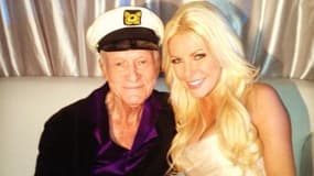 Hugh Hefner et sa nouvelle épouse, Crystal Harris.