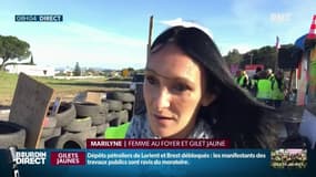 "Il n'y aura plus rien qui passera tant qu'on aura pas ce qu'on veut" promet Marilyne, femme au foyer et "gilet jaune"