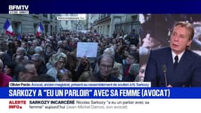 Rassemblement de soutien à Nicolas Sarkozy: "Il y a un choc pour la famille et un choc carcéral", explique Olivier Pardo, avocat