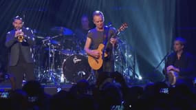 Sting sur la scène du Bataclan, le 12 novembre 2016
