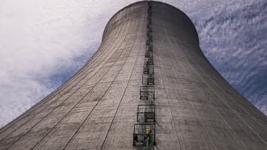 Vue d'une centrale nucléaire.