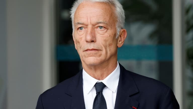 Le président du Medef Patrick Martin visite l'Université de Rabat au Maroc, le 29 octobre 2024