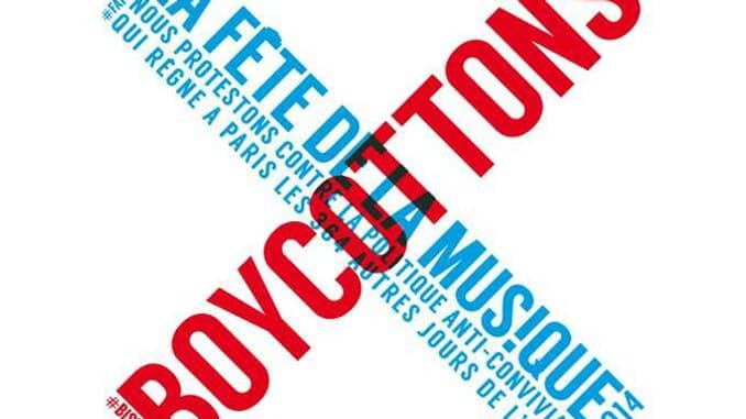 L'affiche de l'appel au boycott