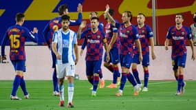 Les joueurs du Barça, le 8 juillet 2020