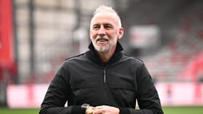 L'entraîneur brestois Eric Roy avant le match Brest-Lyon en Ligue 1, le 11 janvier 2025