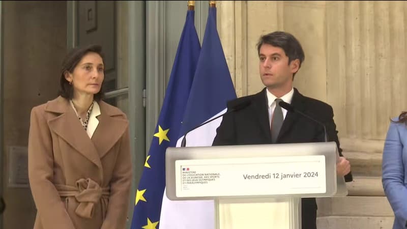 Suivez en direct la passation de pouvoir entre Gabriel Attal et Amélie Oudéa-Castéra au ministère de l'Éducation nationale