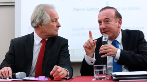 Jean-François Roubaud (à gauche) et Pierre Gattaz étaient réunis, ce mardi 8 octobre, pour exprimer leur exaspération.