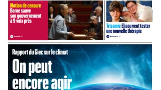La une du Parisien/Aujourd'hui en France du 21 mars 