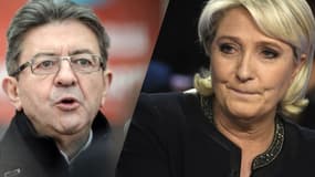 Jean-Luc Mélenchon et Marine Le Pen.