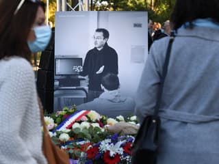 Hommage à Samuel Paty à Eragny-sur-Oise le 16 octobre 2021