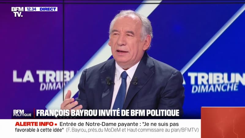 Notre-Dame de Paris payante: François Bayrou ne se dit 