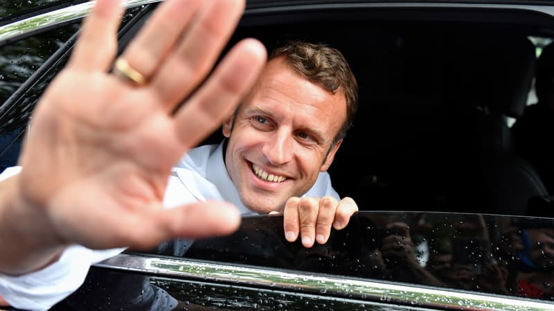 Emmanuel Macron à Bormes-les-Mimosas, le 27 juillet 2019.