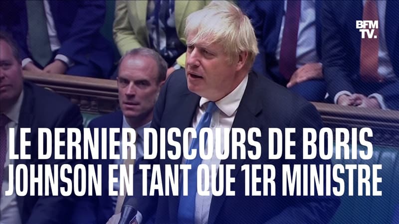 Boris Johnson prononce son dernier discours en tant que Premier ministre