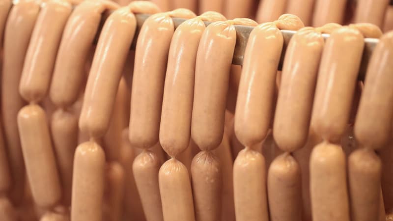Etalage de saucisses (illustration)
