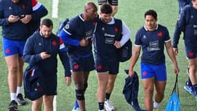 Julien Marchand, Sekou Macalou et Yoram Moefana en stage à Marcoussis, mars 2023