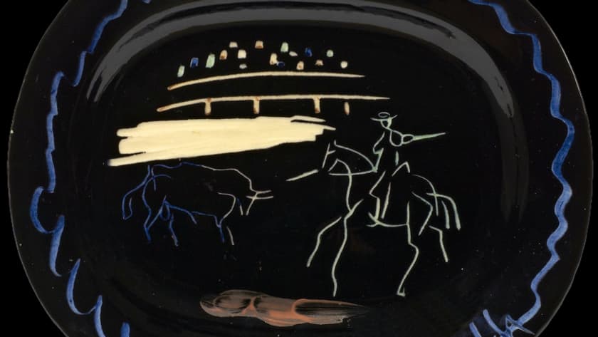 "Corrida sur fond noir", Picasso 