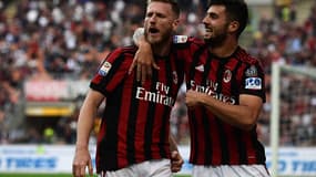 La joie des joueurs de l'AC Milan