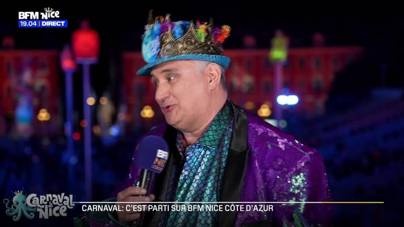 Carnaval de Nice: Gilles Roche, l'infatigable maître de cérémonie, se prépare avant le premier corso