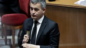 Le ministre français de la Justice, Gerald Darmanin, s'exprime lors d'une séance de questions au gouvernement à l'Assemblée nationale, la chambre basse du Parlement français, à Paris, le 29 janvier 2025.