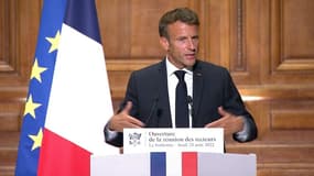 Emmanuel Macron à la Sorbonne le 25 août 2022